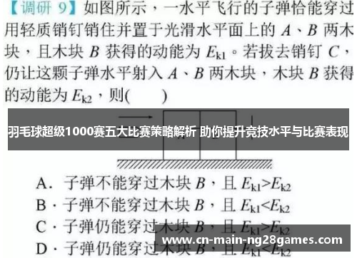 羽毛球超级1000赛五大比赛策略解析 助你提升竞技水平与比赛表现 羽毛球超级1000赛五大比赛策略解析 助你提升竞技水平与比赛表现